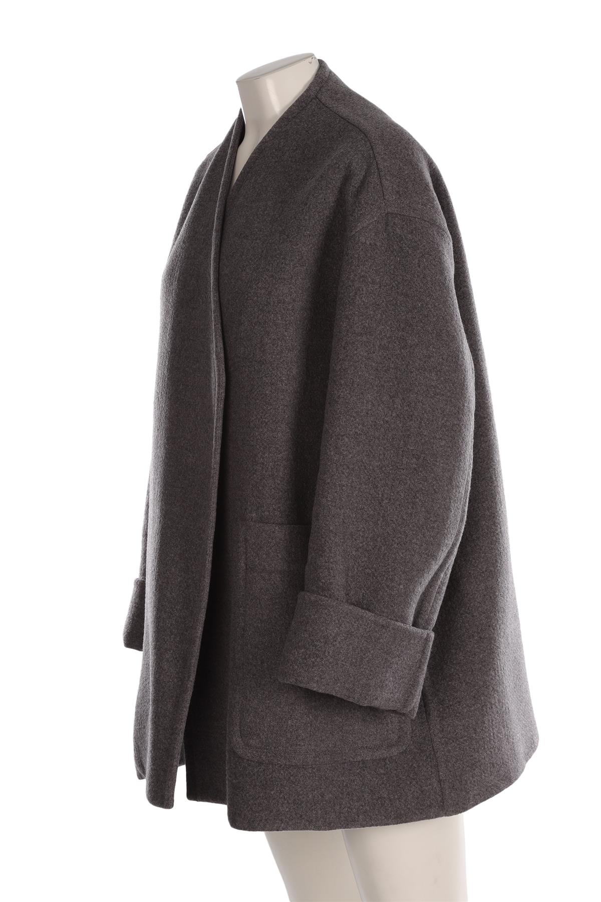 BOTTEGA VENETA GREY CASHMERE COAT IT 38 UK 6