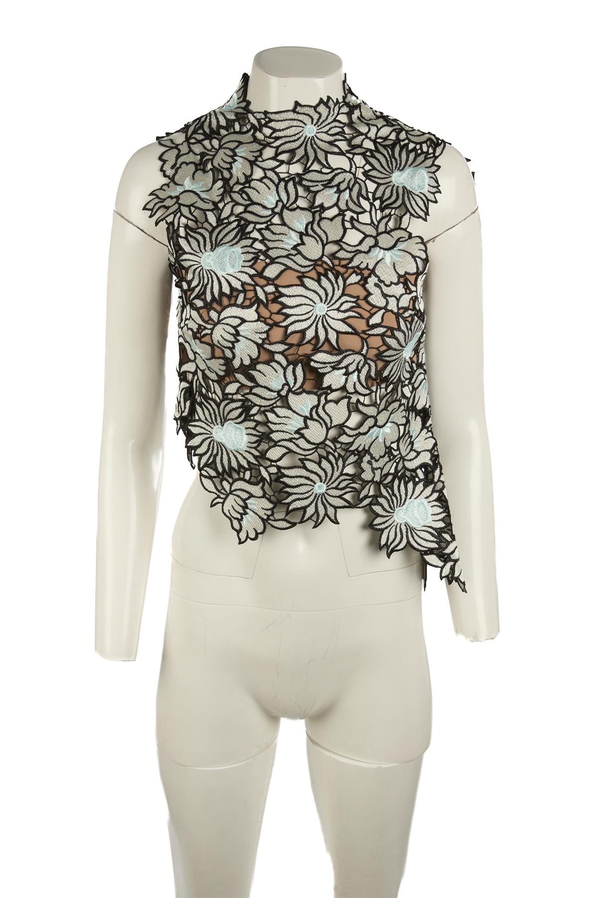 SELF-PORTRAIT MULTI CROCHET TOP UK 6