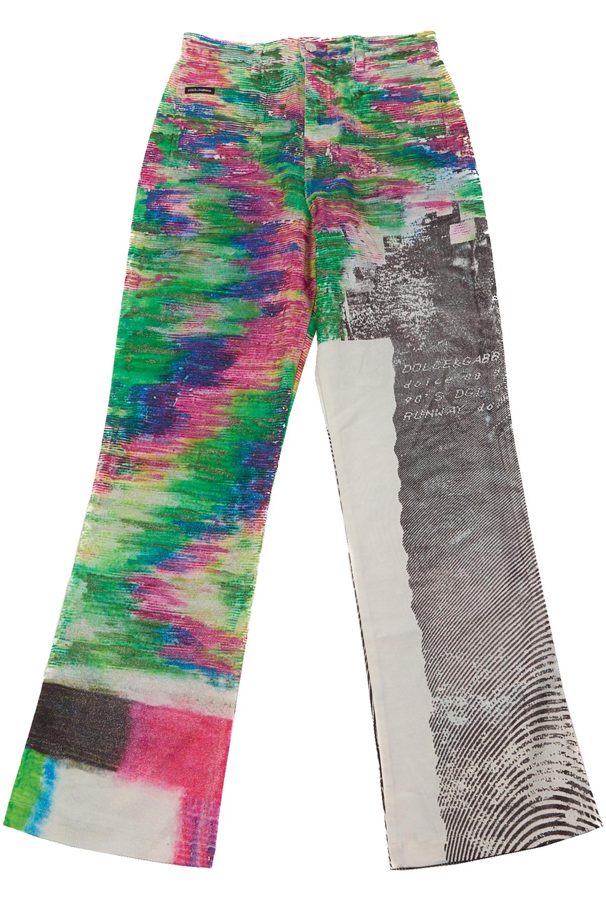 DOLCE & GABBANA MULTI HIGH RISE STRAIGHT LEG JEANS IT 42 UK 10