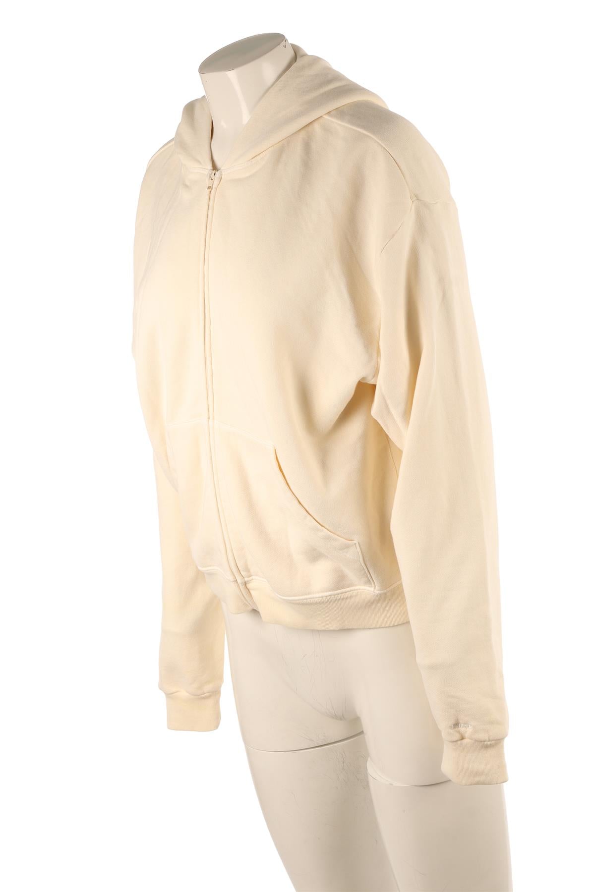 SKIMS CREAM COTTON HOODIE SMALL