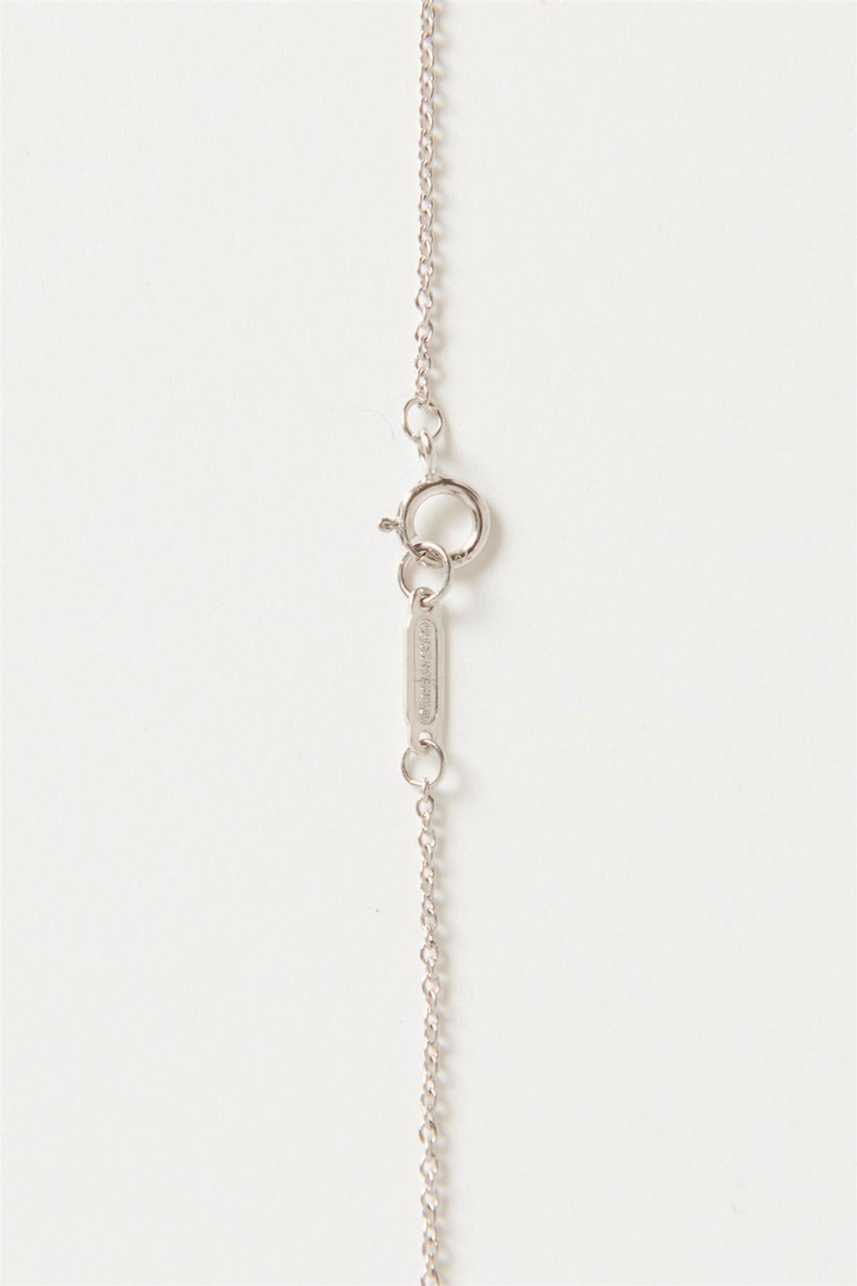 TIFFANY & CO. BOW 18K WHITE GOLD AND DIAMOND NECKLACE