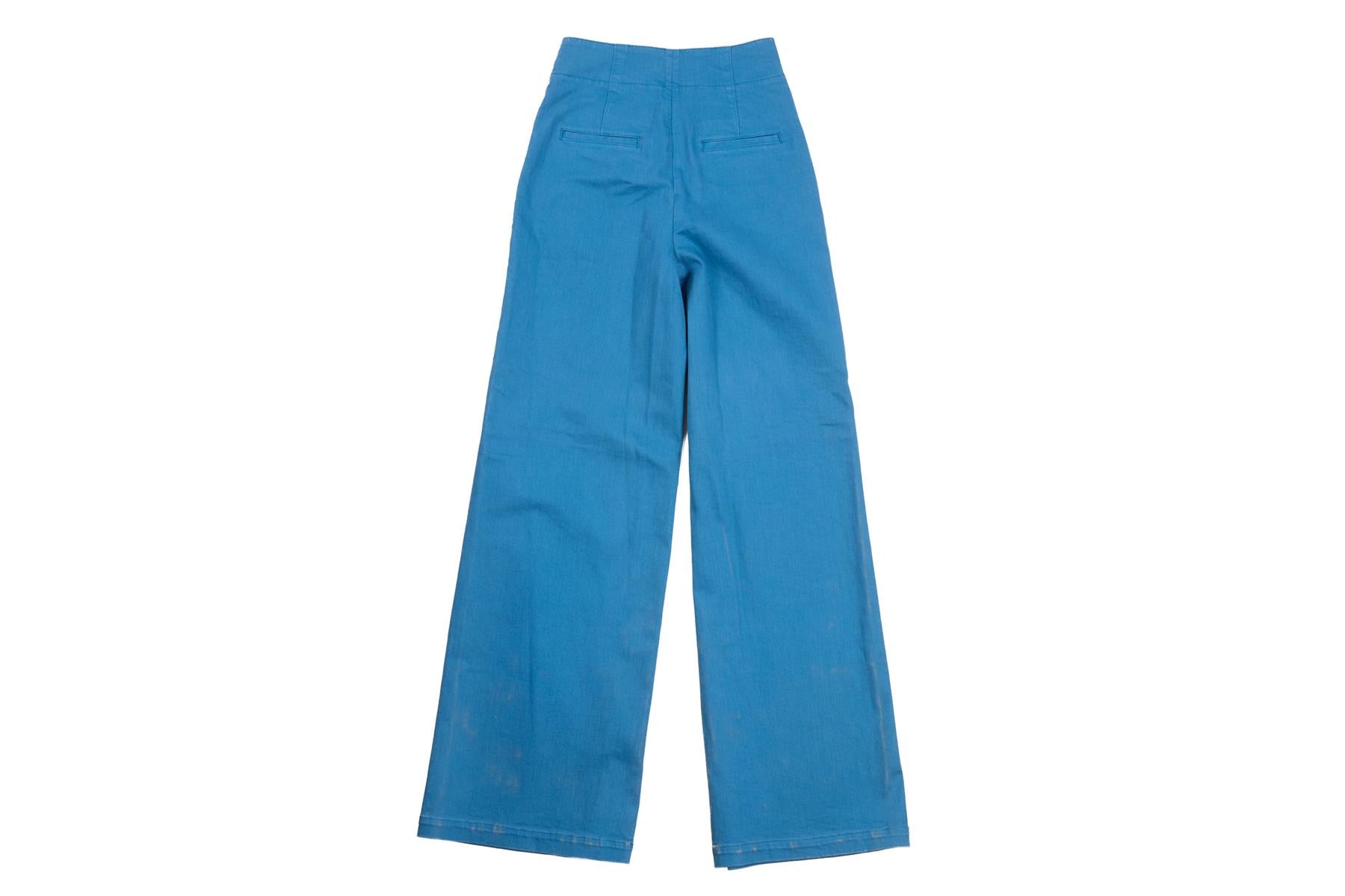 TIBI BUE COTTON WIDE LEG JEANS