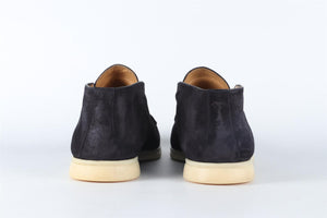LORO PIANA NAVY MEN'S OPEN WALK SUEDE BOOTS EU 42 UK 8 US 9