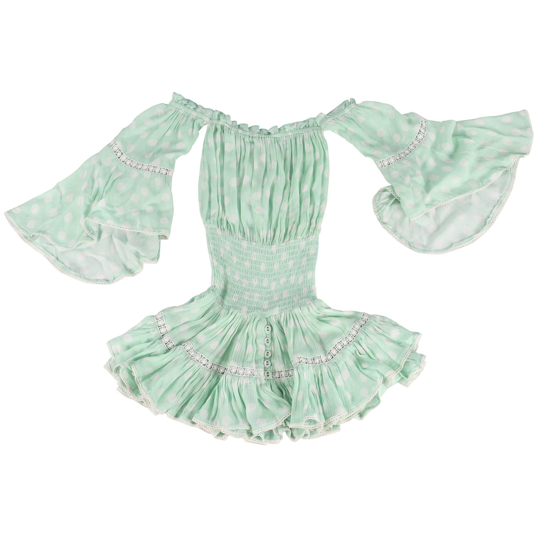 SUNDAY ST TROPEZ GREEN KIDS GIRLS DRESS 4-6 YEARS