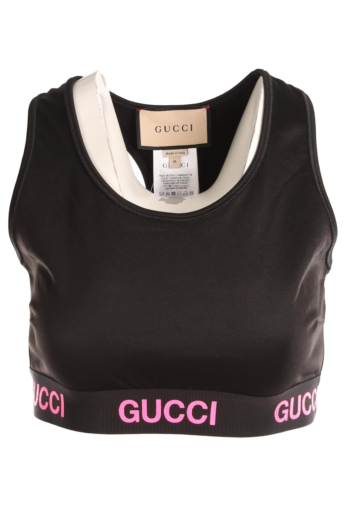 GUCCI BLACK JERSEY TOP MEDIUM