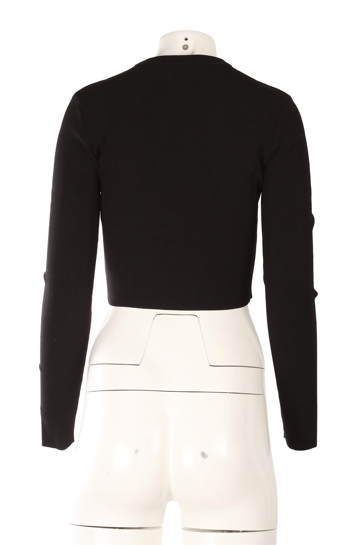 PROENZA SCHOULER BLACK KNIT TOP SMALL