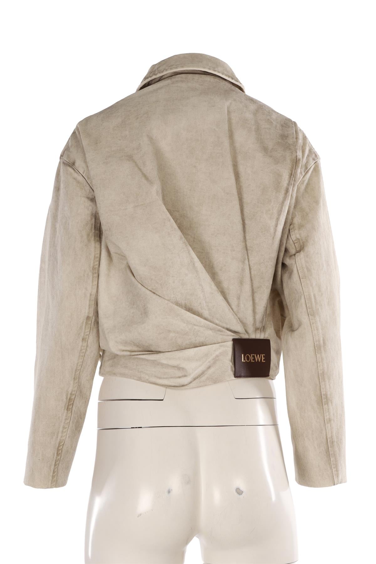 LOEWE BEIGE DENIM JACKET FR 34 UK 6