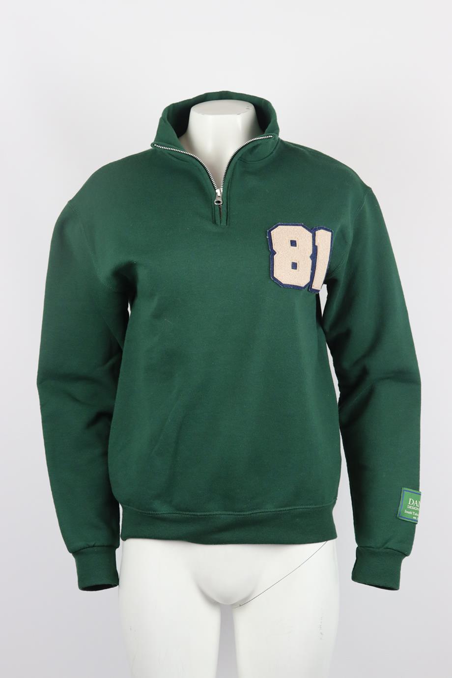 DANZY APPLIQUÉD COTTON JERSEY SWEATSHIRT SMALL