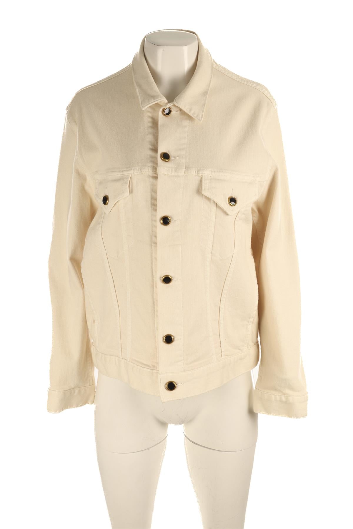 KHAITE CREAM DENIM JACKET XSMALL/SMALL