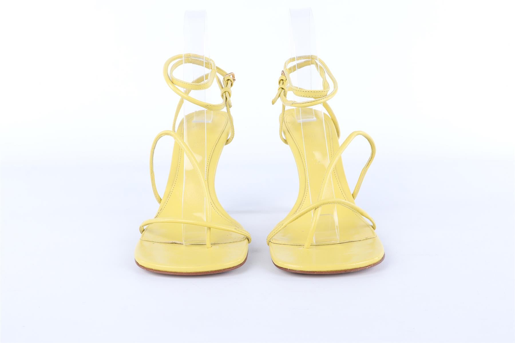 BOTTEGA VENETA YELLOW LEATHER SANDALS EU 38 UK 5 US 8