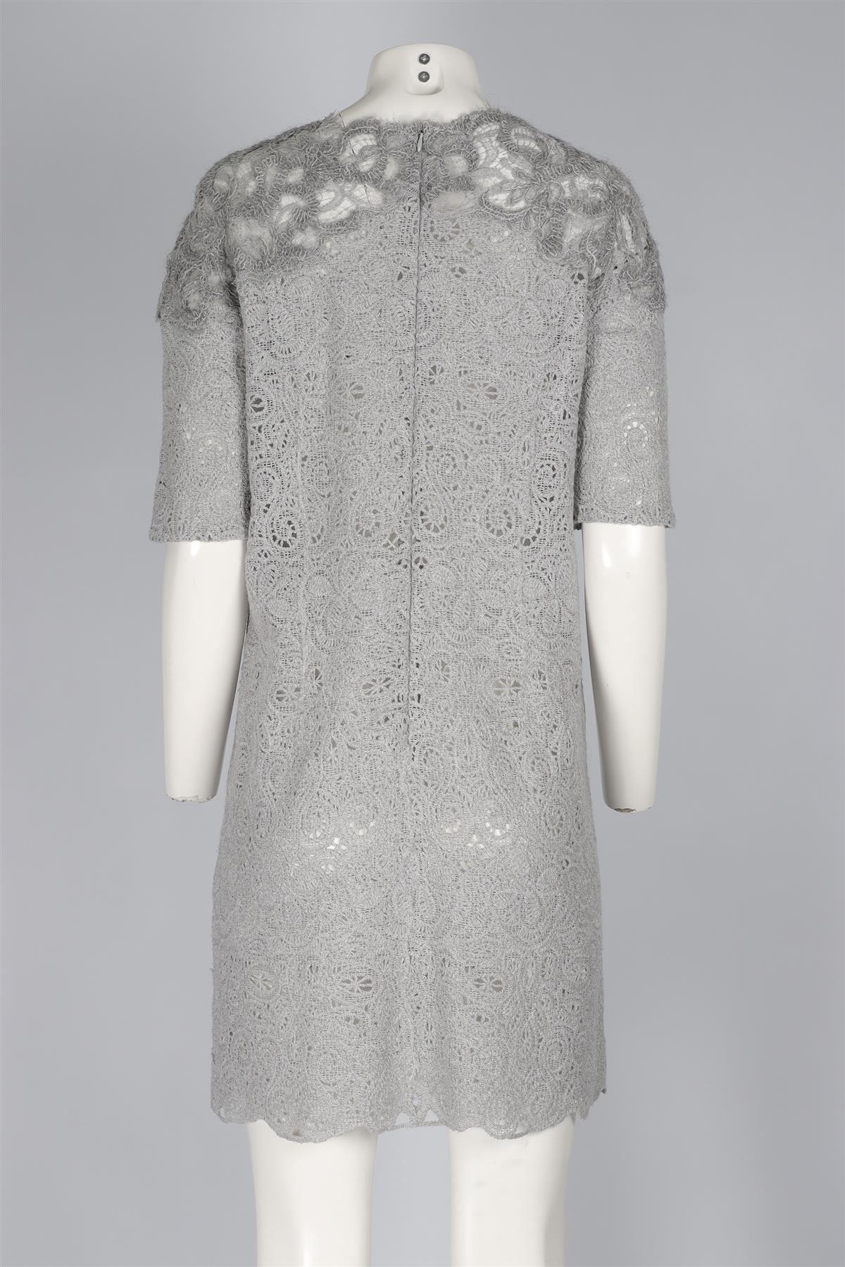 ERMANNO SCERVINO GREY WOOL DRESS IT 44 UK 12