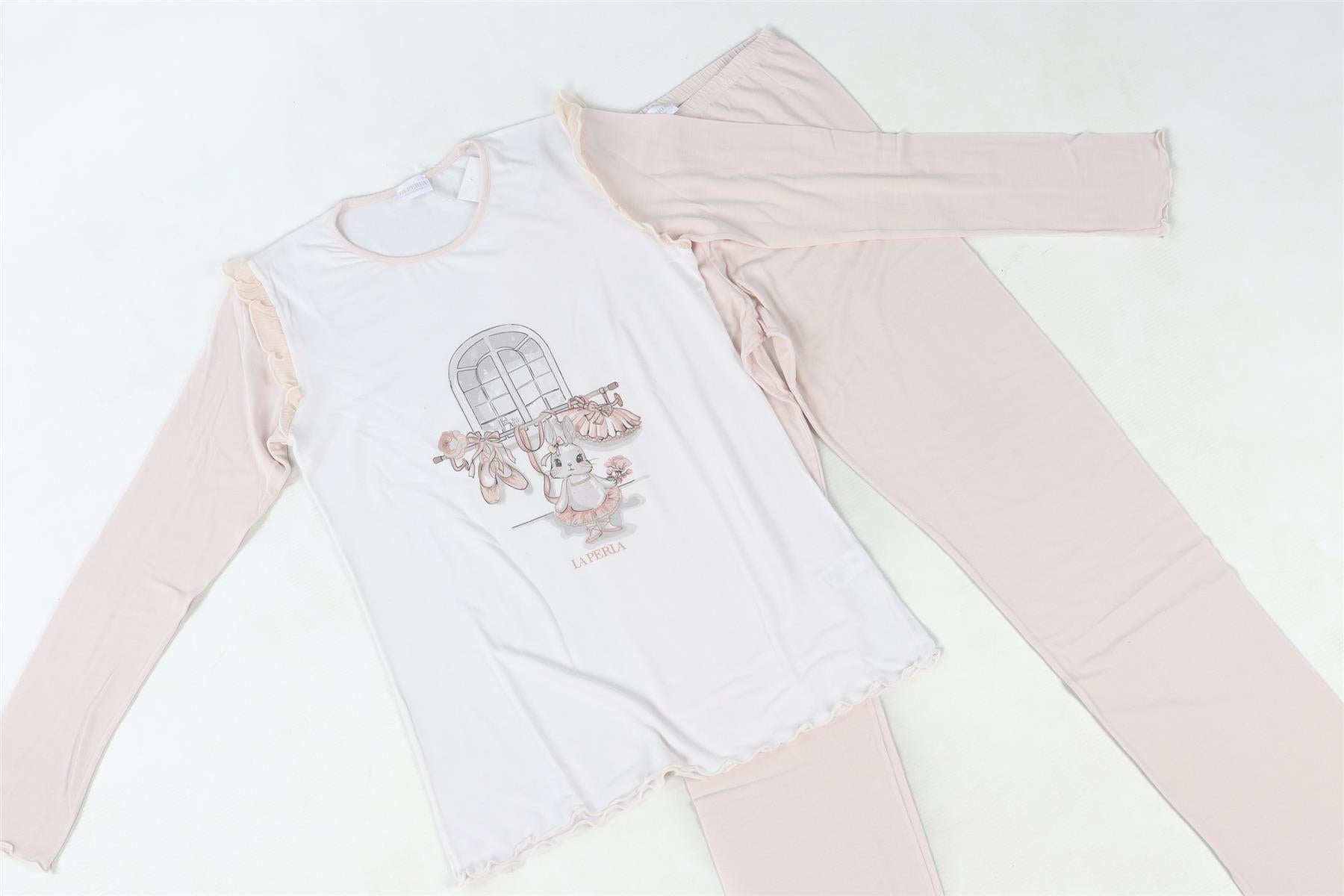 LA PERLA PINK KIDS GIRLS PYJAMA SET 12 YEARS