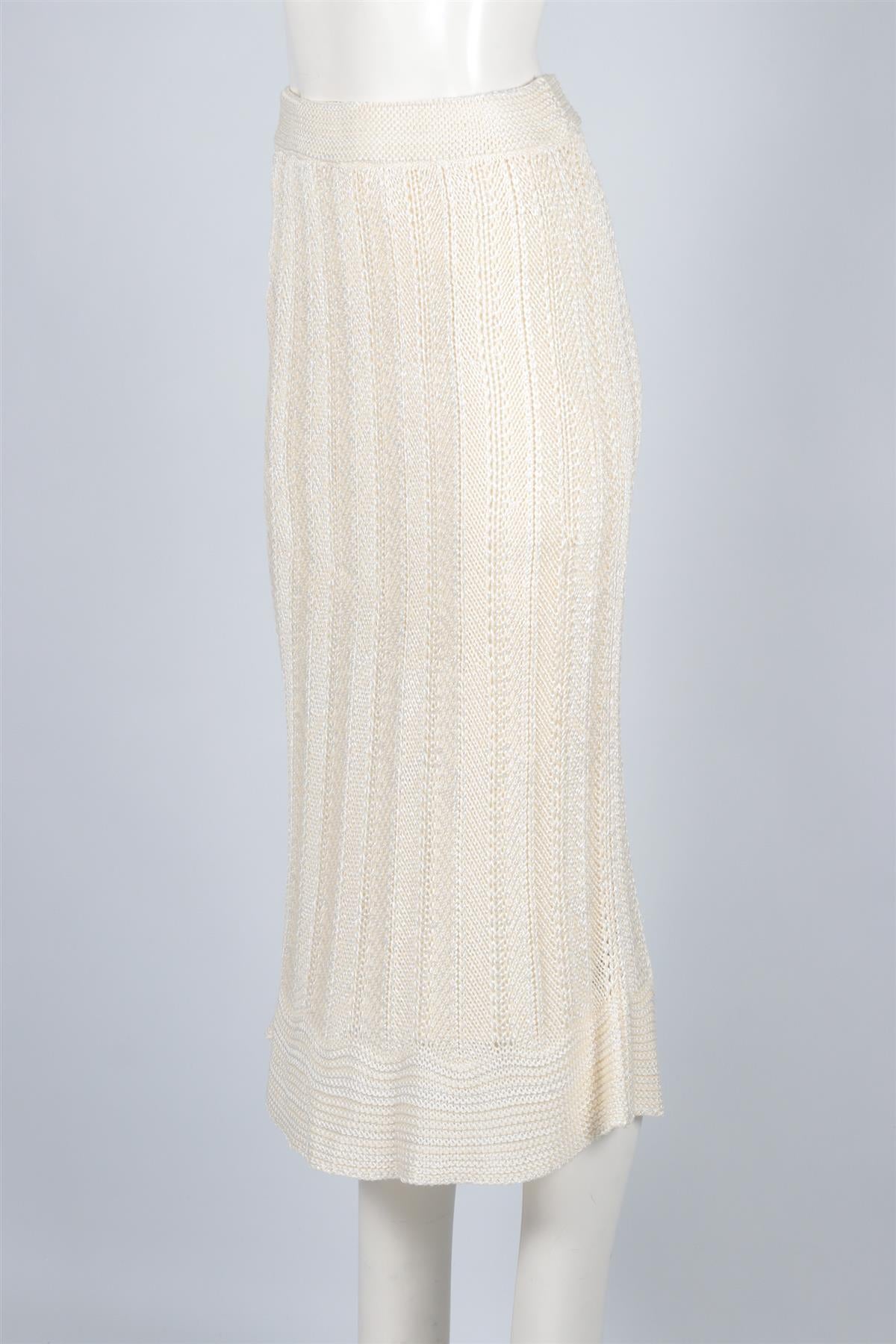 ZIMMERMANN CREAM CROCHET MAXI SKIRT UK 10
