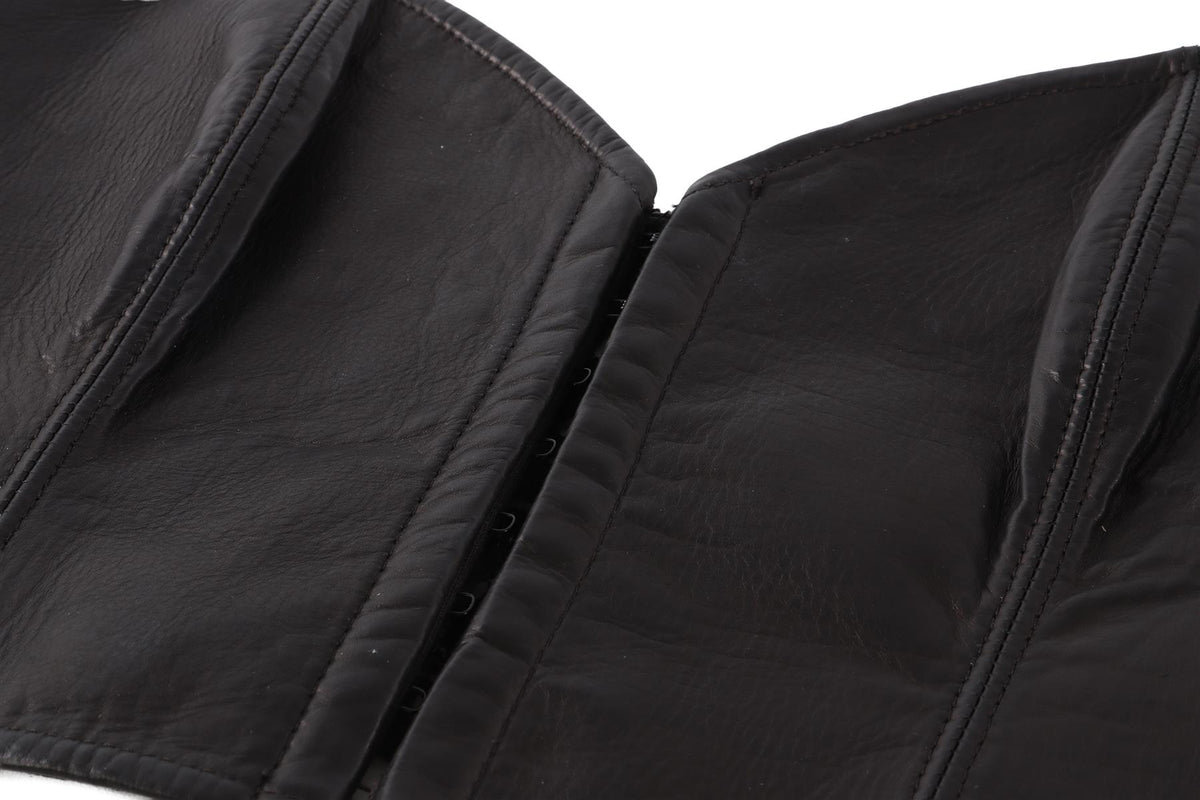 KIKI MONTPARNASSE BLACK LEATHER TOP SMALL