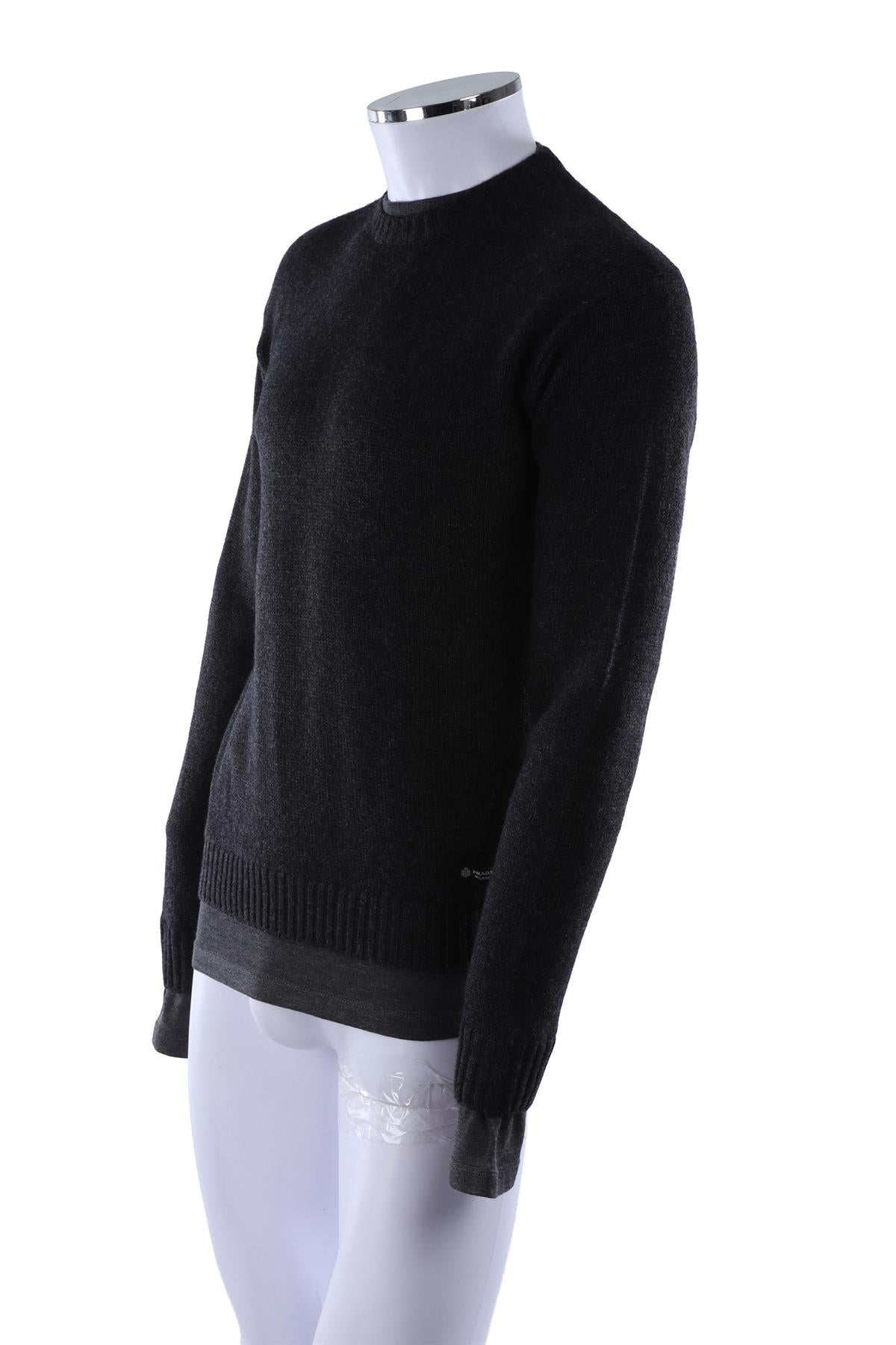 GREY MEN'S CASHMERE SWEATER