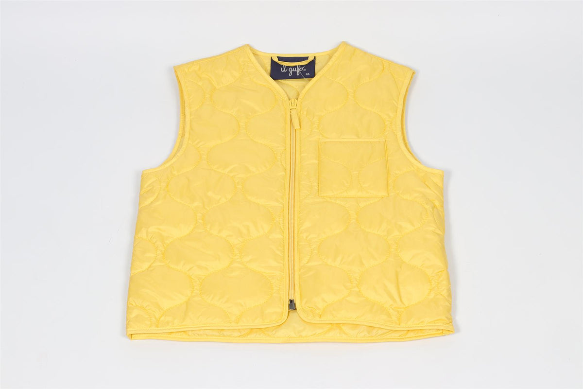 IL GUFO YELLOW KIDS BOYS PADDED GILET 8 YEARS
