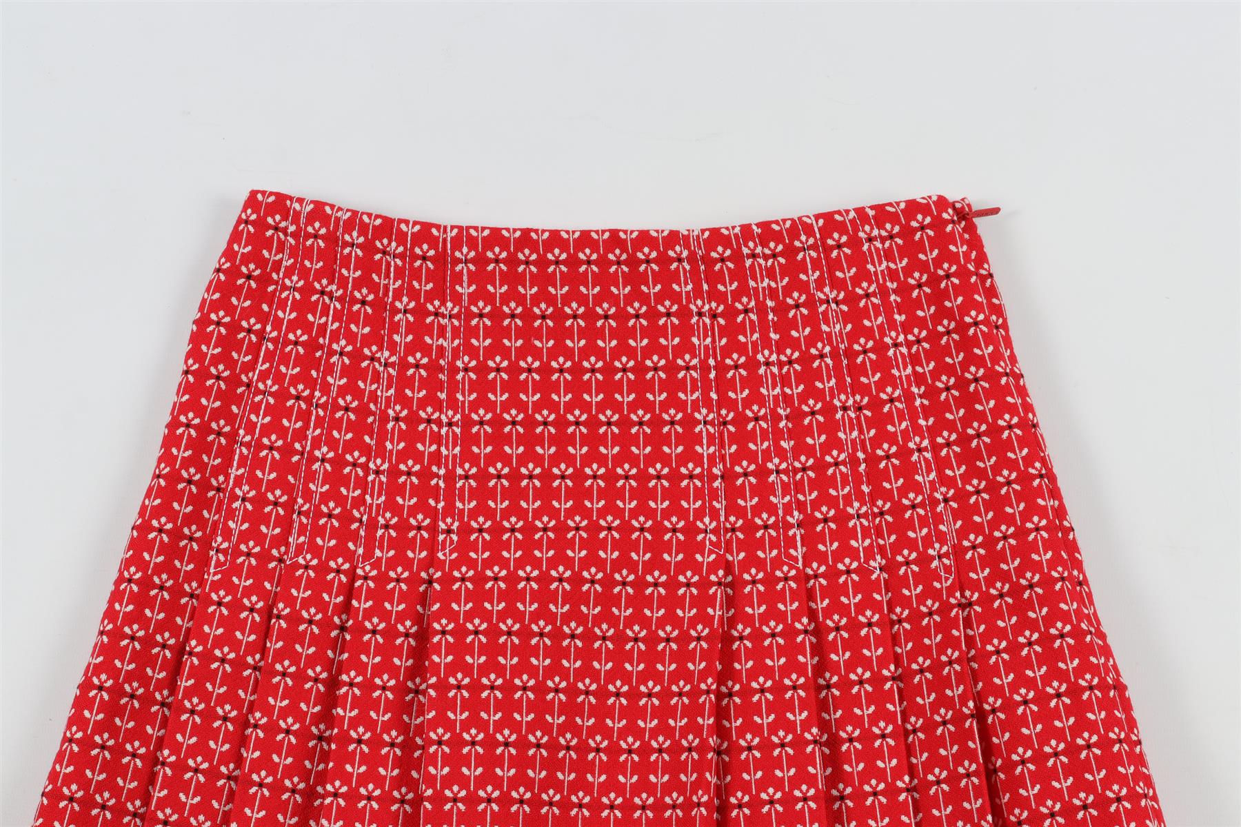 GUCCI RED COTTON MINI SKIRT IT 38 UK 6