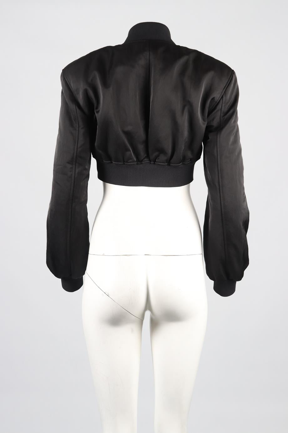 KHAITE CROPPED SATIN BOMBER JACKET XSMALL