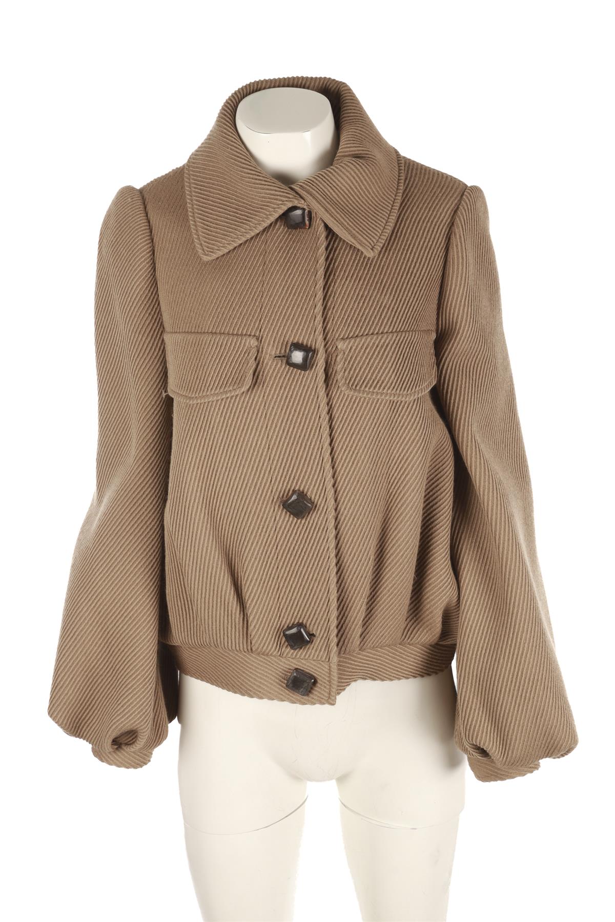 SALVATORE FERRAGAMO BROWN WOOL JACKET IT 40 UK 8