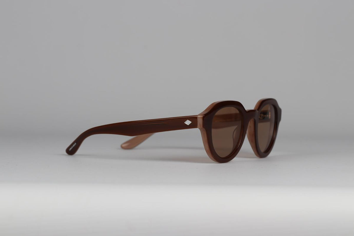 GIORGIO ARMANI ROUND FRAME ACETATE SUNGLASSES