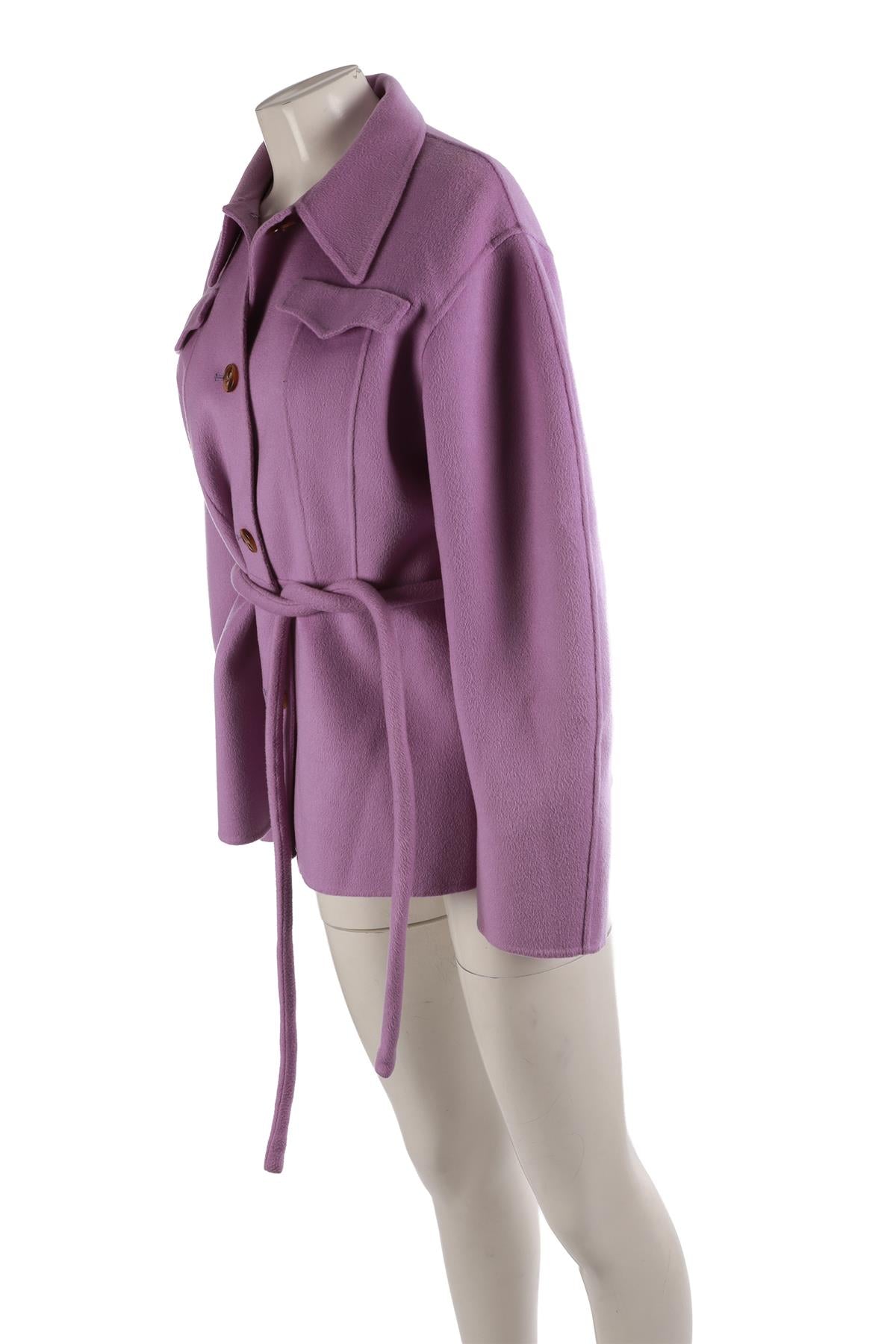 NANUSKA PURPLE WOOL JACKET SMALL