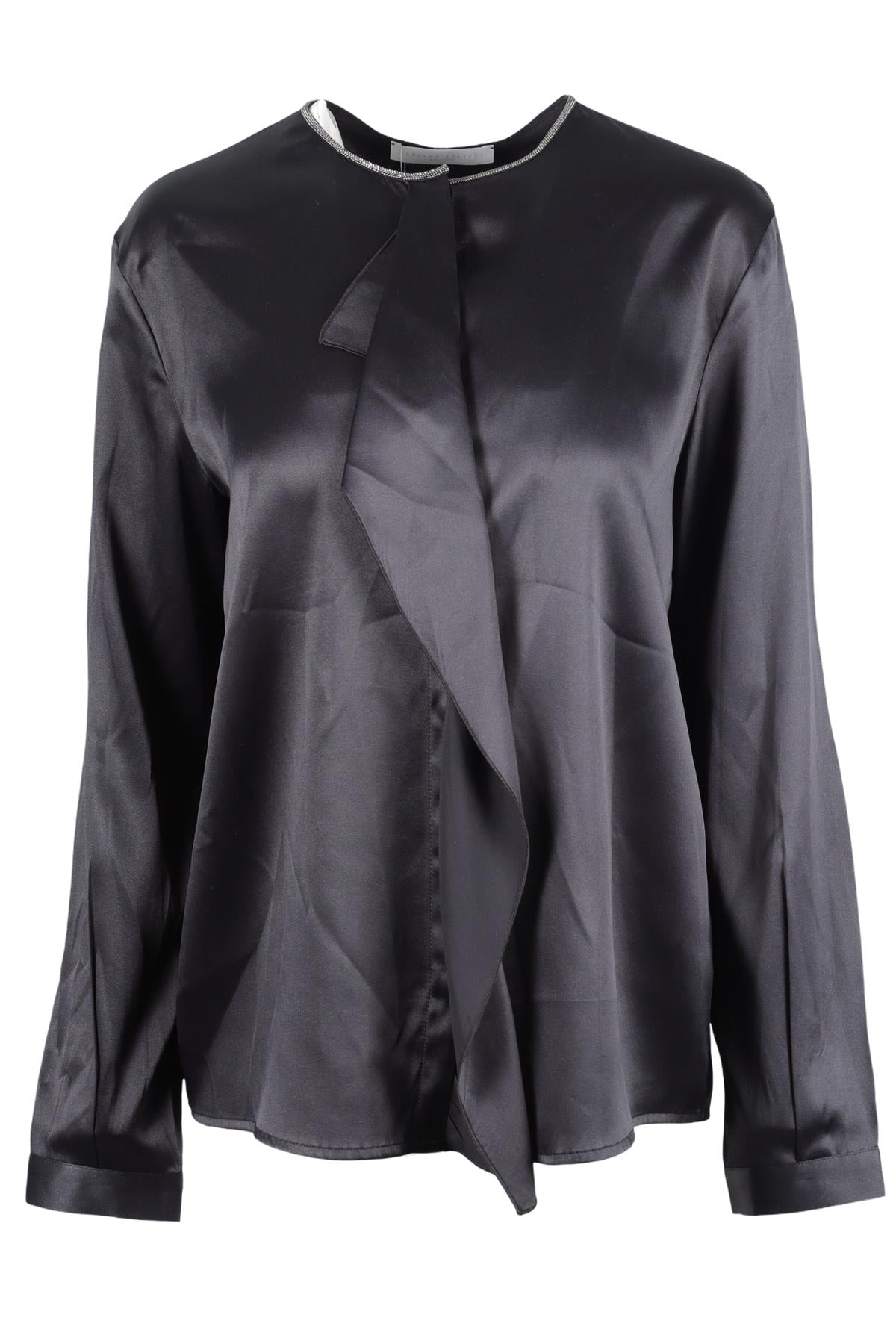 Fabina Filippi Black Silk Top MEDIUM