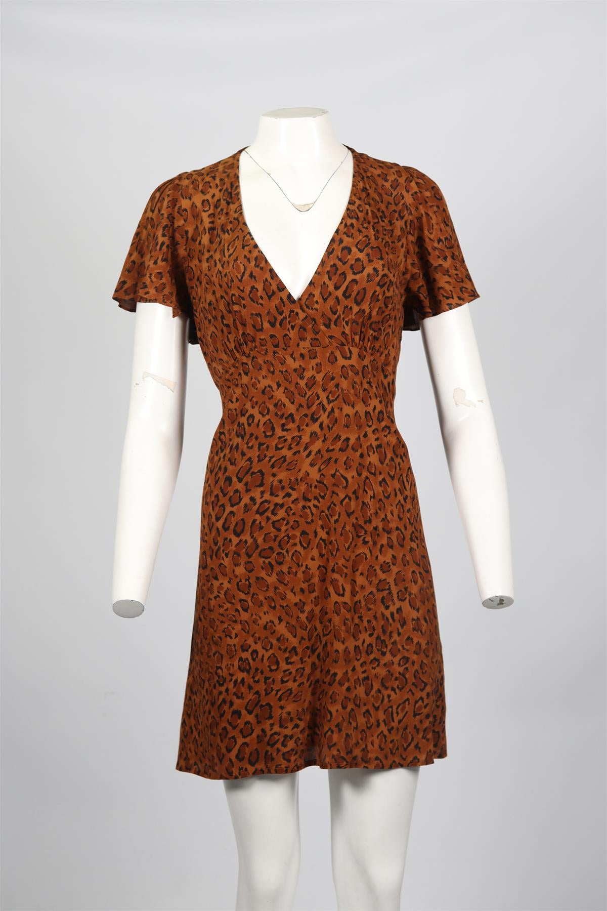FAITHFULL THE BRAND RAYON MINI DRESS MEDIUM
