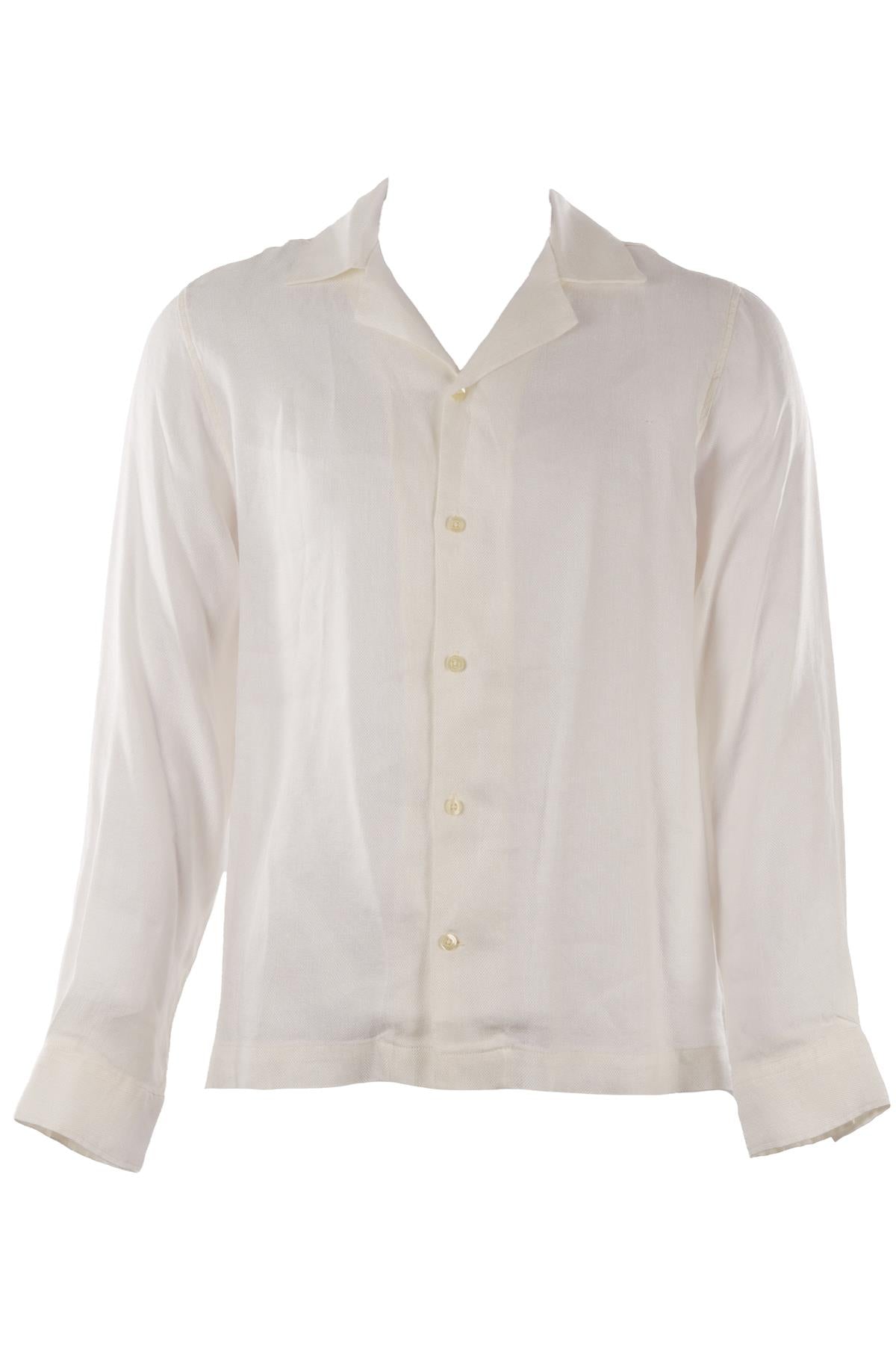 WHITE MEN'S LINEN SHIRT