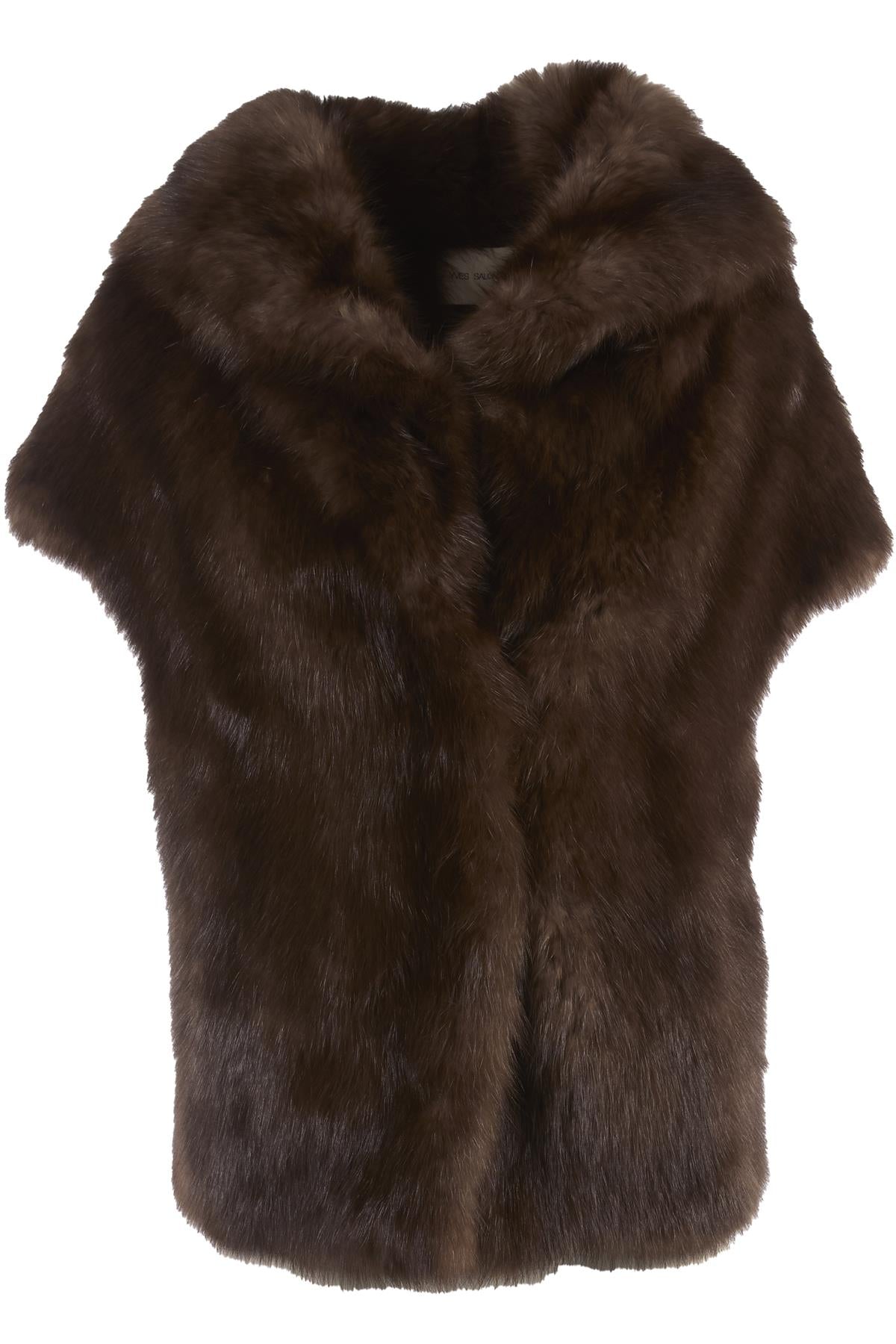 YVES SALOMON BROWN SABLE FUR JACKET FR 36 UK 8