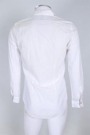 PAUL SMITH WHITE MEN'S LINEN SHIRT SMALL
