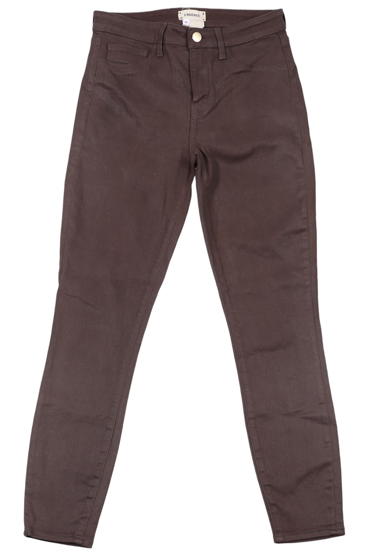 L'AGENCE BROWN HIGH RISE SKINNY JEANS W26 UK 8