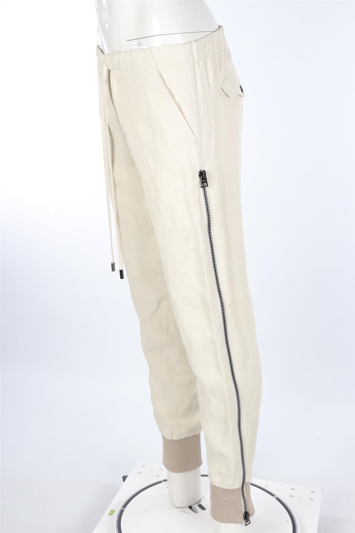 TOM FORD CREAM LINEN TAPERED PANTS IT 38 UK 6