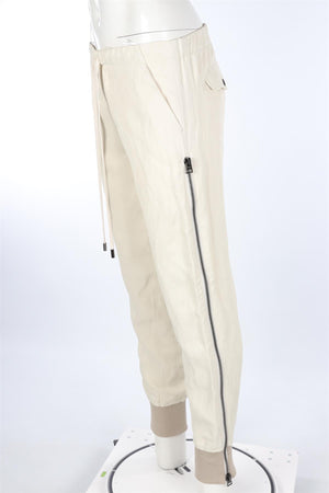 TOM FORD CREAM LINEN TAPERED PANTS IT 38 UK 6