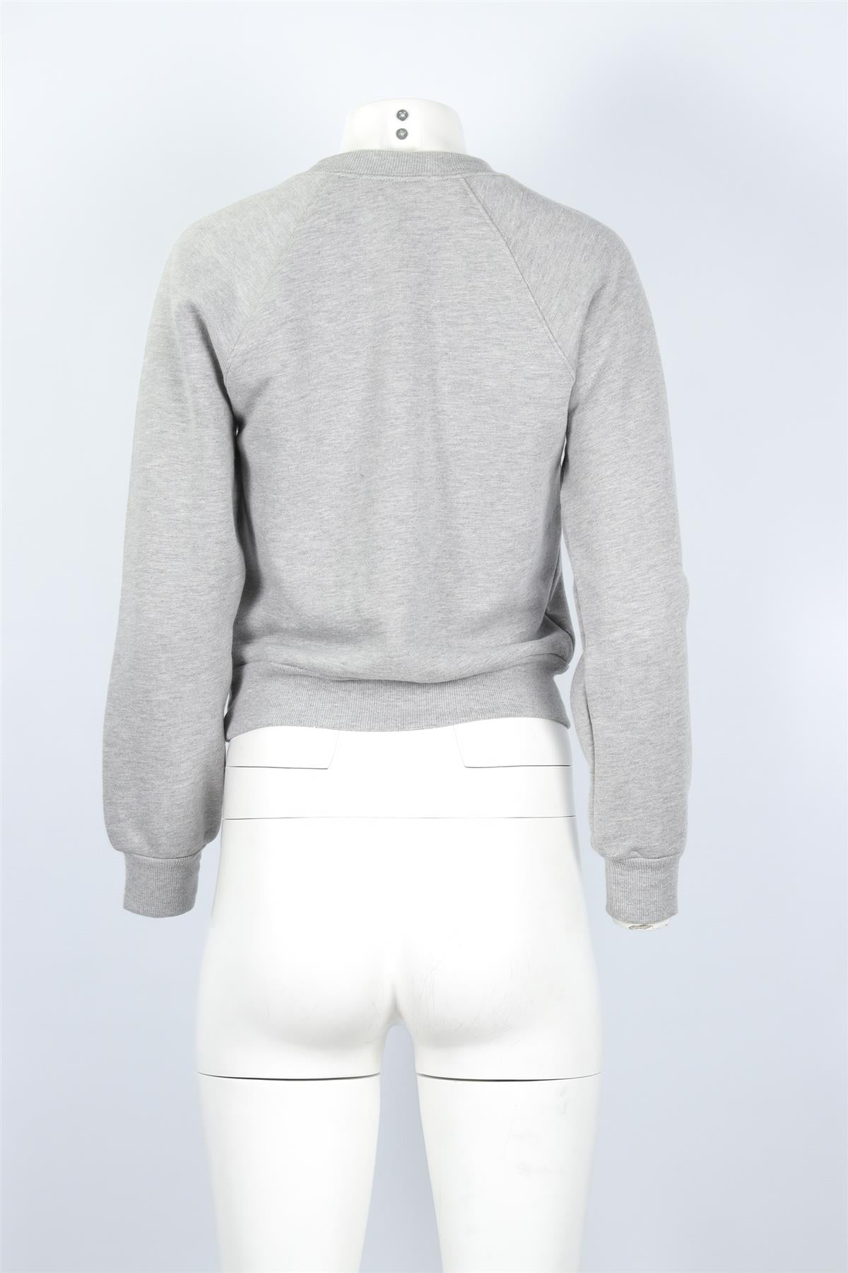 ETERNE GREY COTTON SWEATSHIRT SMALL