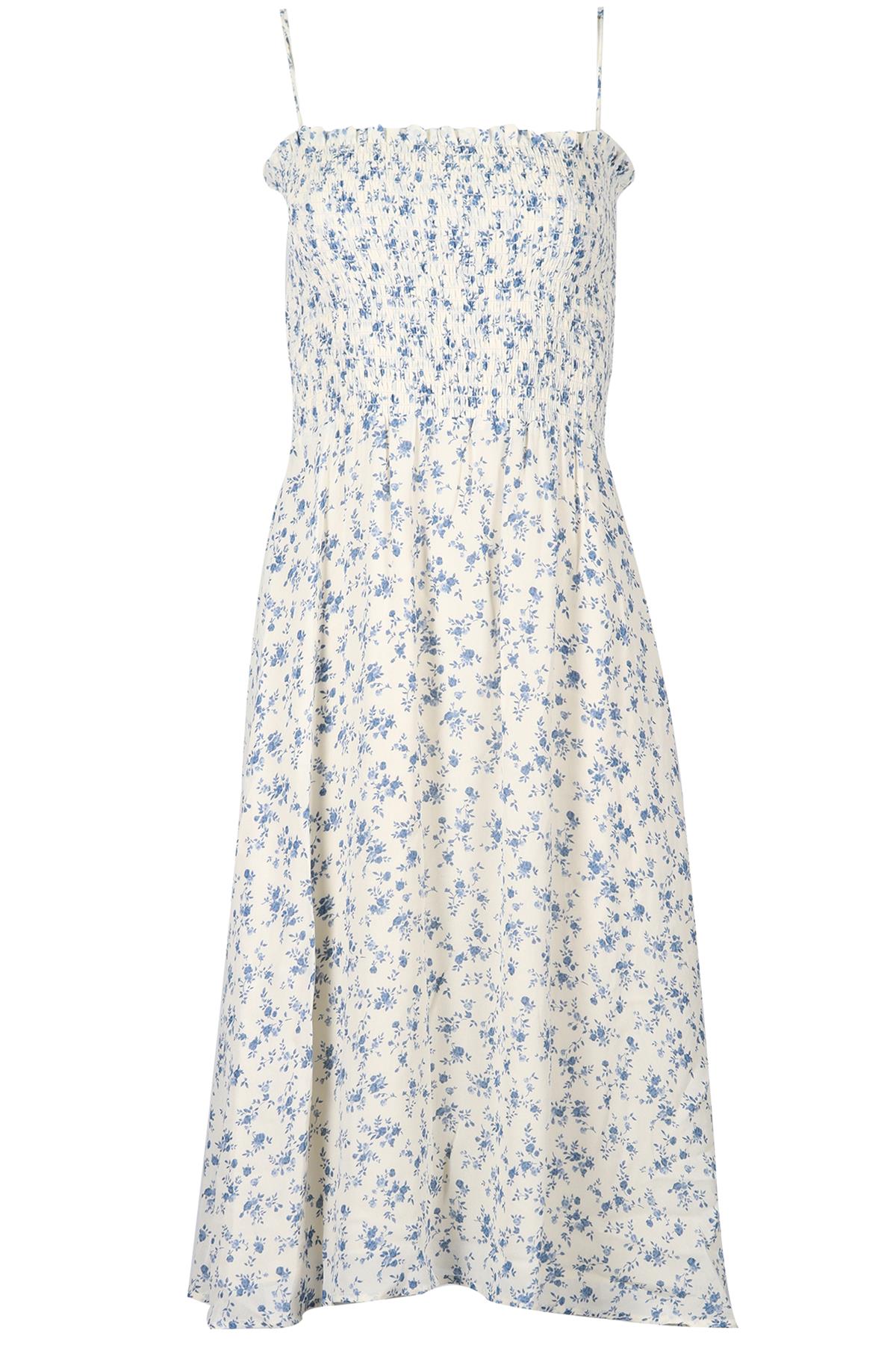 REFORMATION FLORAL PRINT CREPE MIDI DRESS SMALL