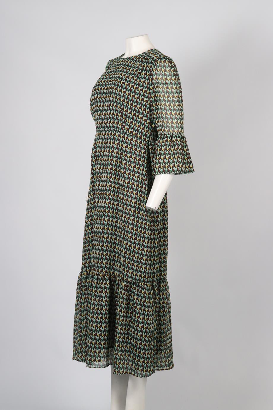 CEFINN PRINTED CREPE MAXI DRESS UK 14
