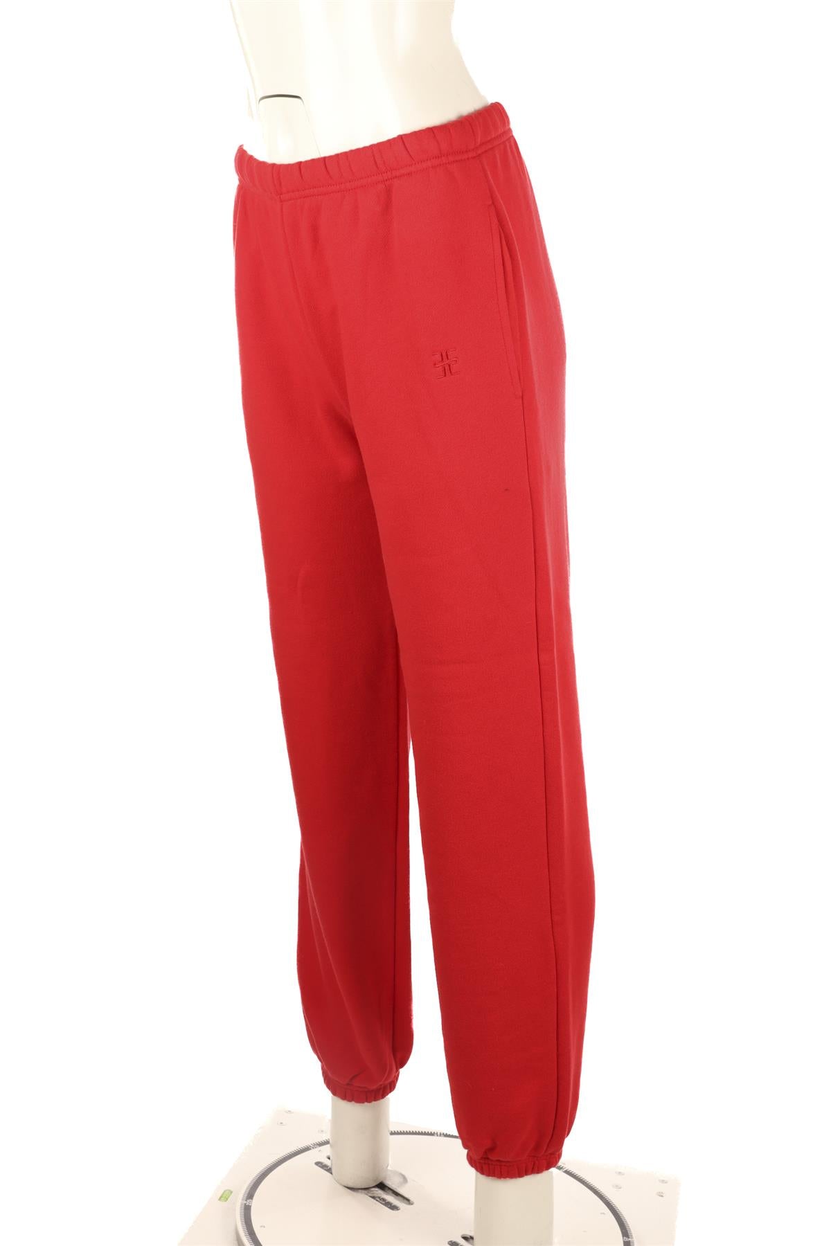 ETERNE RED COTTON TRACK PANTS XSMALL