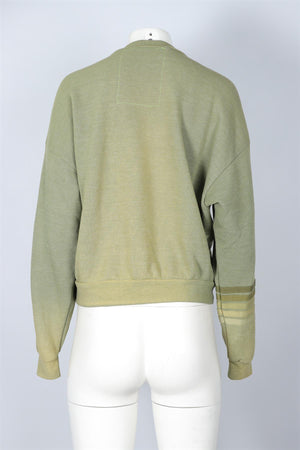 AVIATOR NATION GREEN COTTON SWEATSHIRT XSMALL