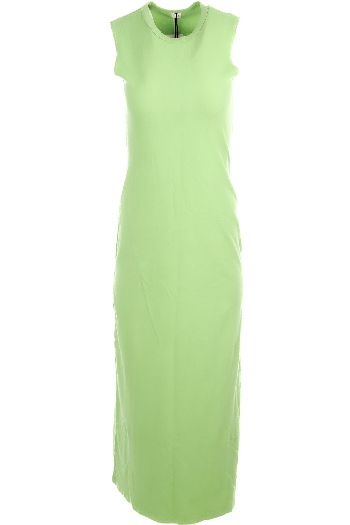 LESET GREEN COTTON MAXI DRESS XSMALL