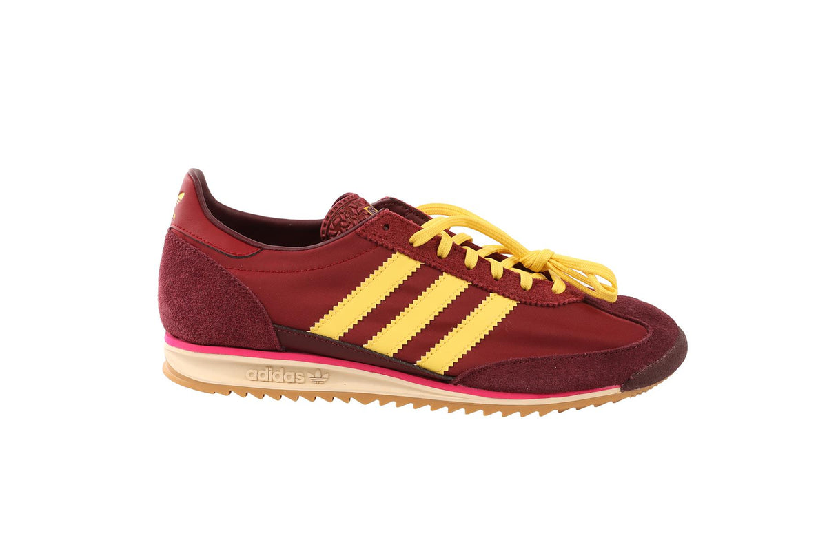 ADIDAS BURGUNDY SL 72 NOBLE MAROON SPRING YELLOW SNEAKERS EU 40 UK 6.5 US 8