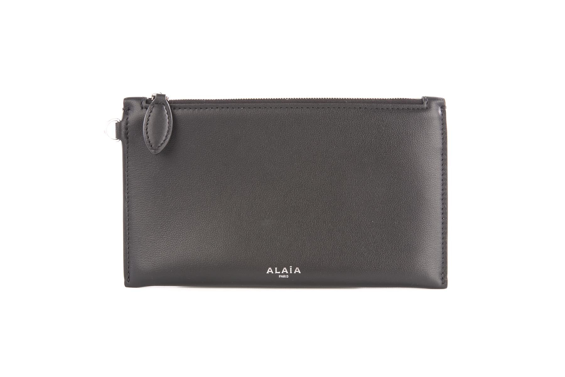 ALAÏA BLACK LE MINA 44 VIENNE LEATHER SHOULDER BAG