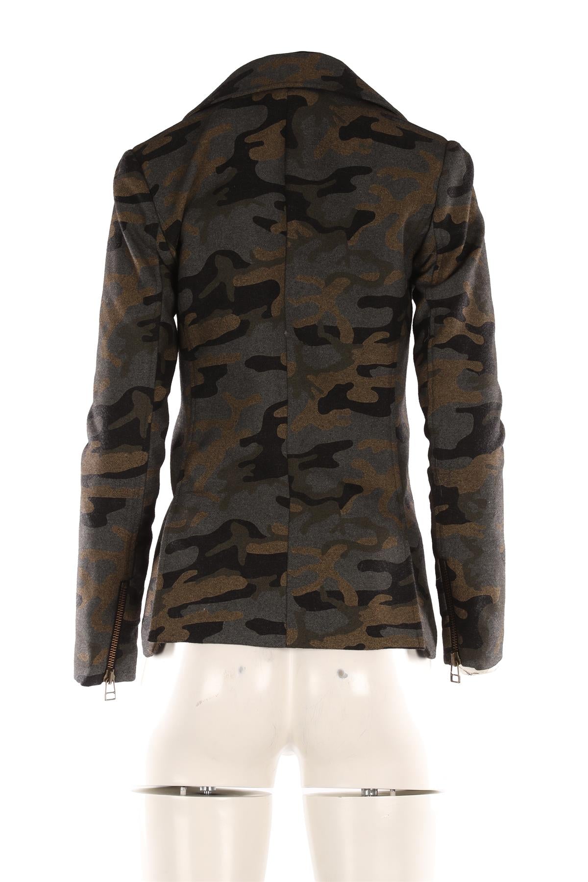VERONICA BEARD GREEN WOOL JACKET US 4 UK 8