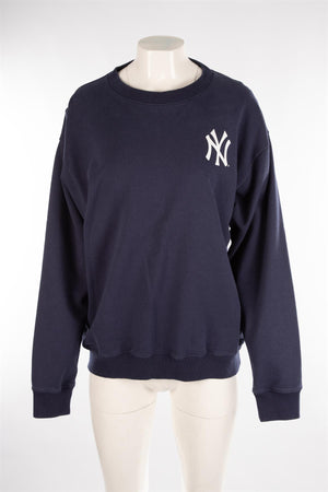 SPORTY & RICH + YANKEES NAVY COTTON SWEATSHIRT MEDIUM