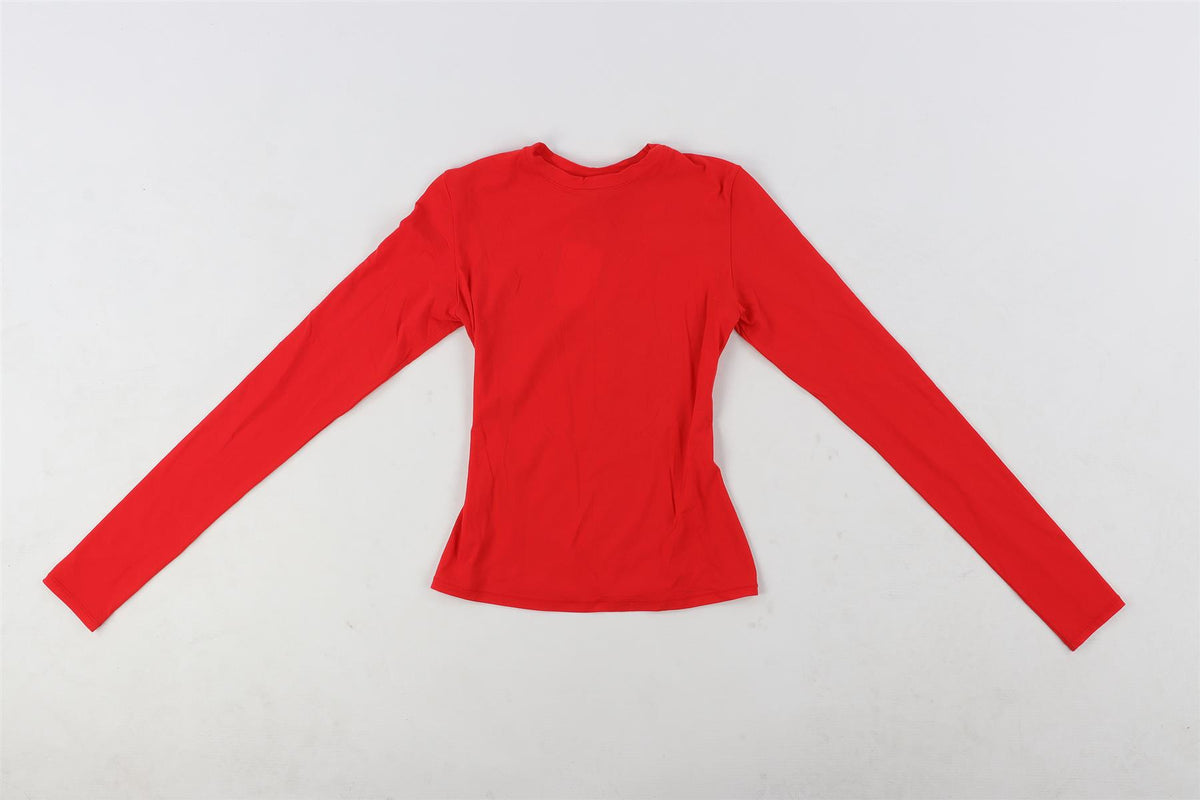 SKIMS RED JERSEY TOP XSMALL