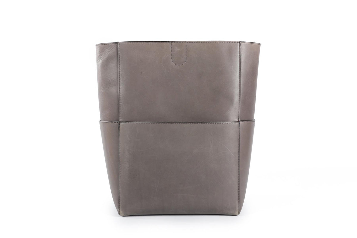CELINE GREY SANGLE LEATHER SHOULDER BAG
