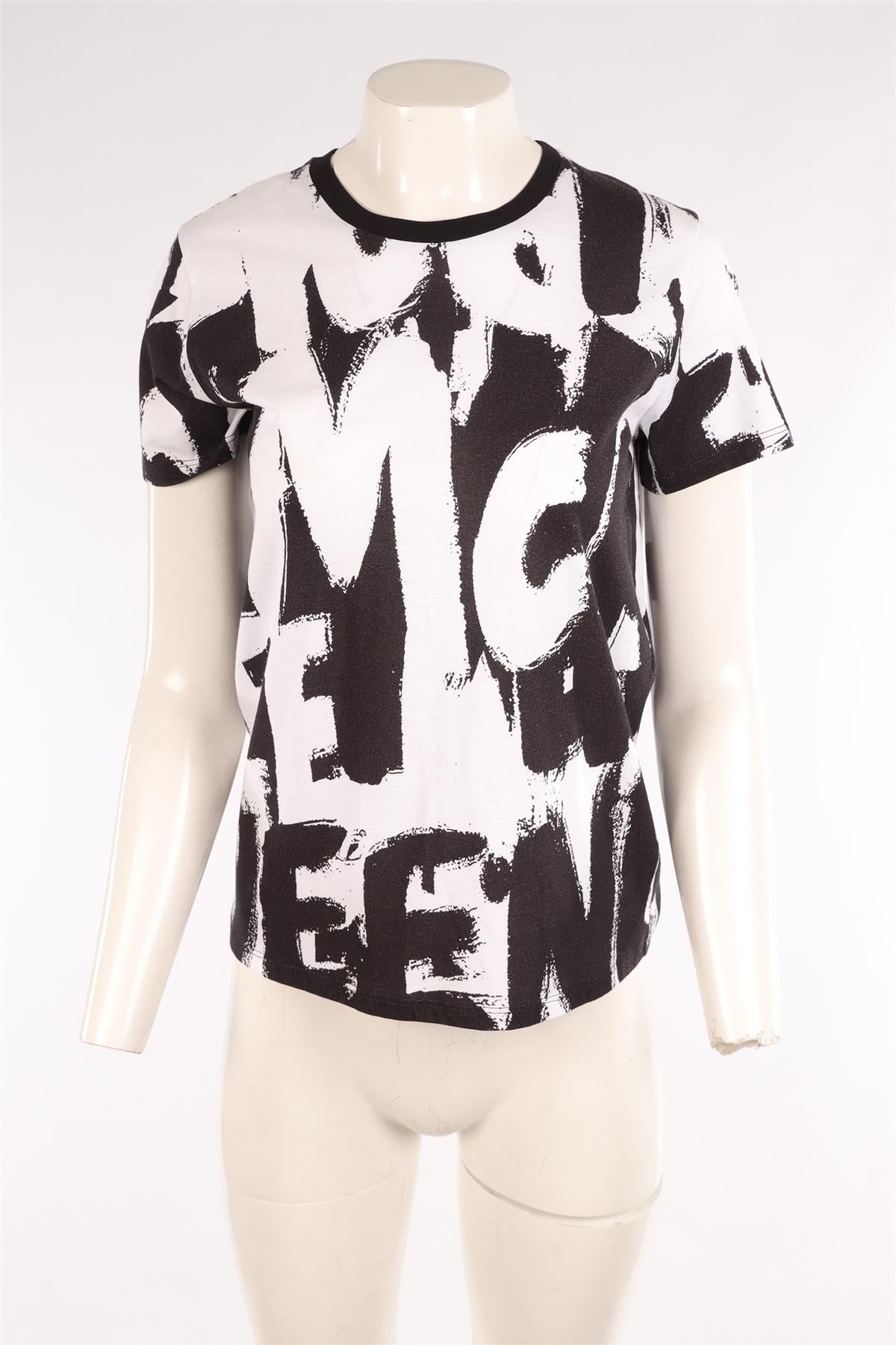 ALEXANDER MCQUEEN WHITE COTTON T-SHIRT IT 42 UK 10