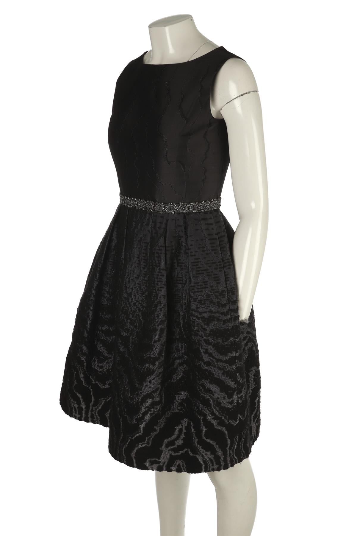 OSCAR DE LA RENTA BLACK MIDI DRESS US 4 UK 8