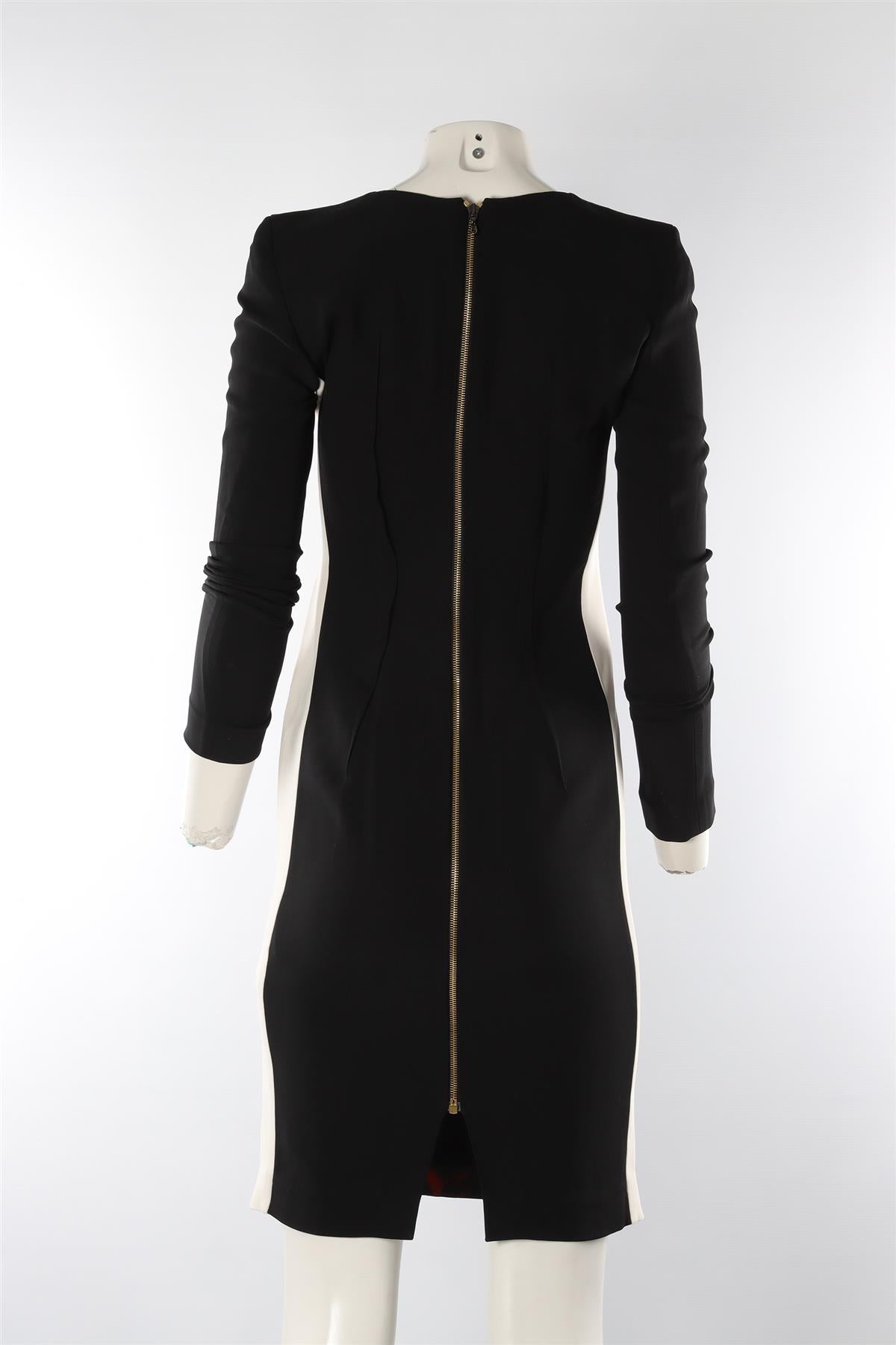 ROLAND MOURET BLACK CREPE MIDI DRESS UK 10