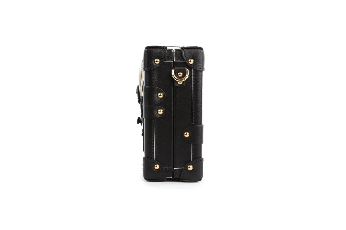 LOUIS VUITTON BLACK 2017 PETITE MALLE GOLDEN LIGHT LEATHER CLUTCH