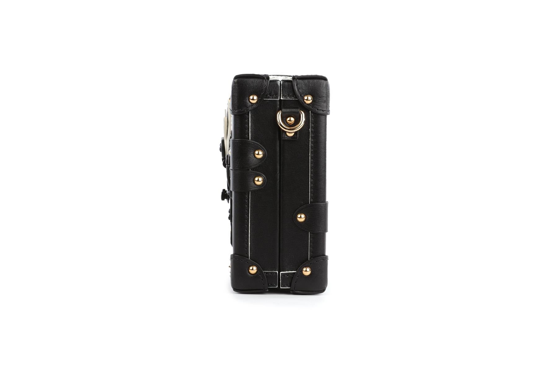 LOUIS VUITTON BLACK 2017 PETITE MALLE GOLDEN LIGHT LEATHER CLUTCH